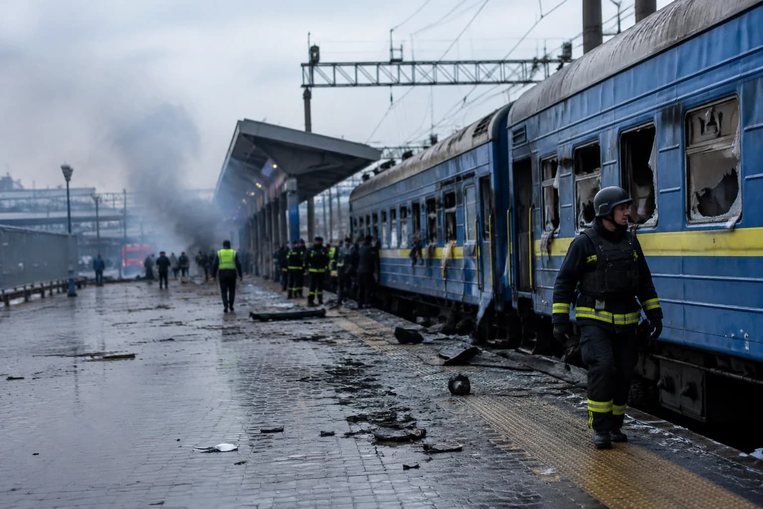 Daily Agent photo for: Ukraine says Russian drone strike kills 14 at Dnipro railway station
