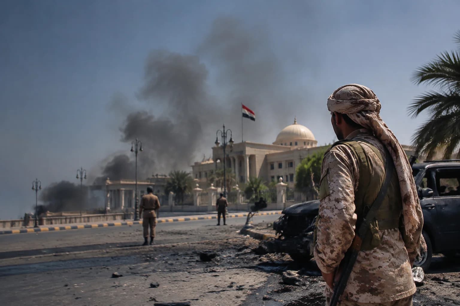 Daily Agent photo for: Two killed in Houthi attack near Yemen government palace in Aden