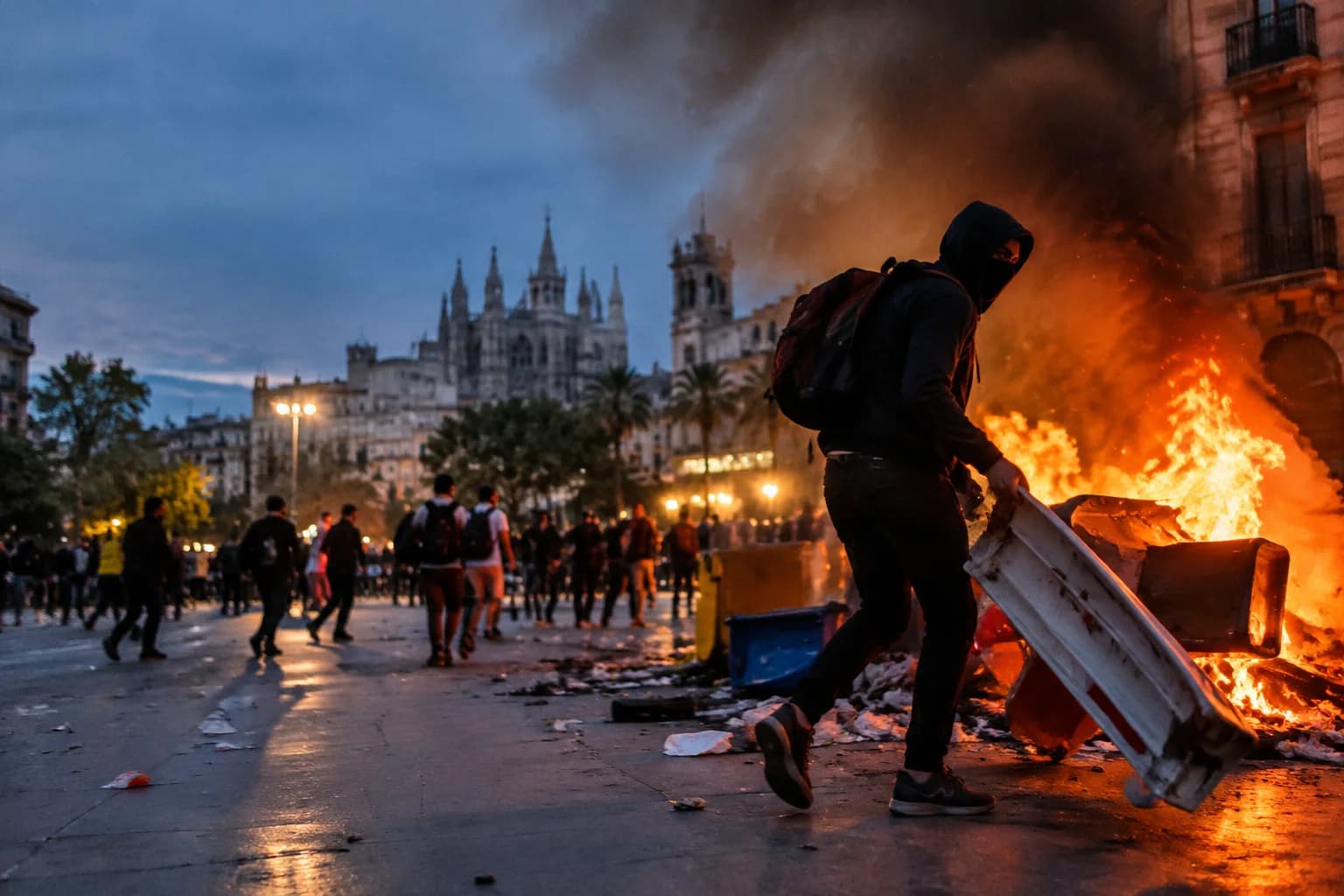 Daily Agent photo for: Barcelona disorder and clashes across Italy follow separate protest calls
