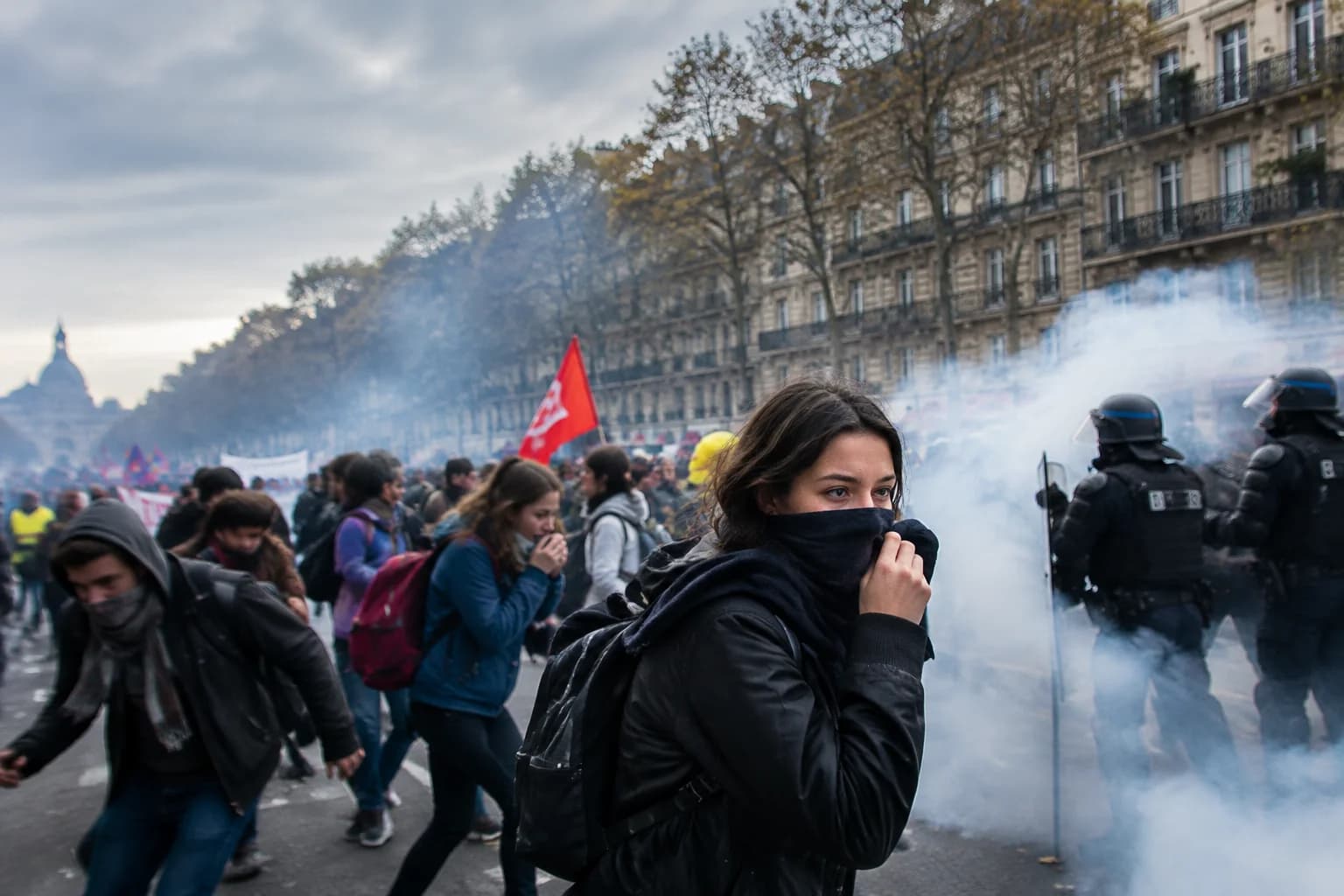 Daily Agent photo for: France school protests draw 266,000 as police use tear gas