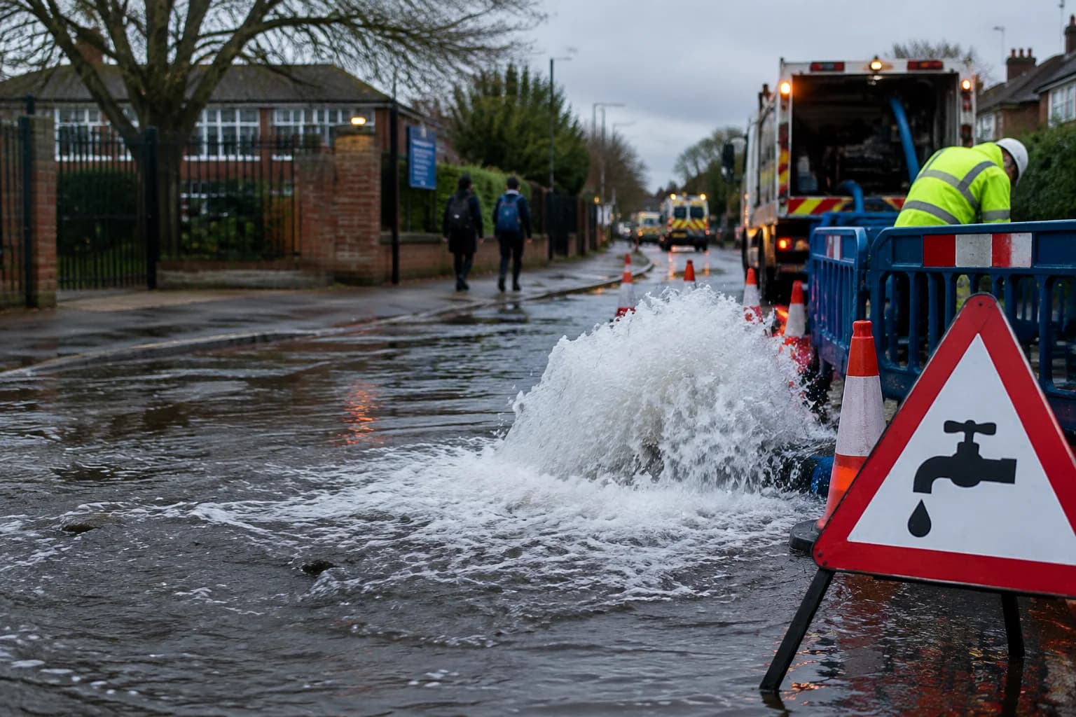 Daily Agent photo for: Burst main disrupts water supplies and closes schools across London and Surrey