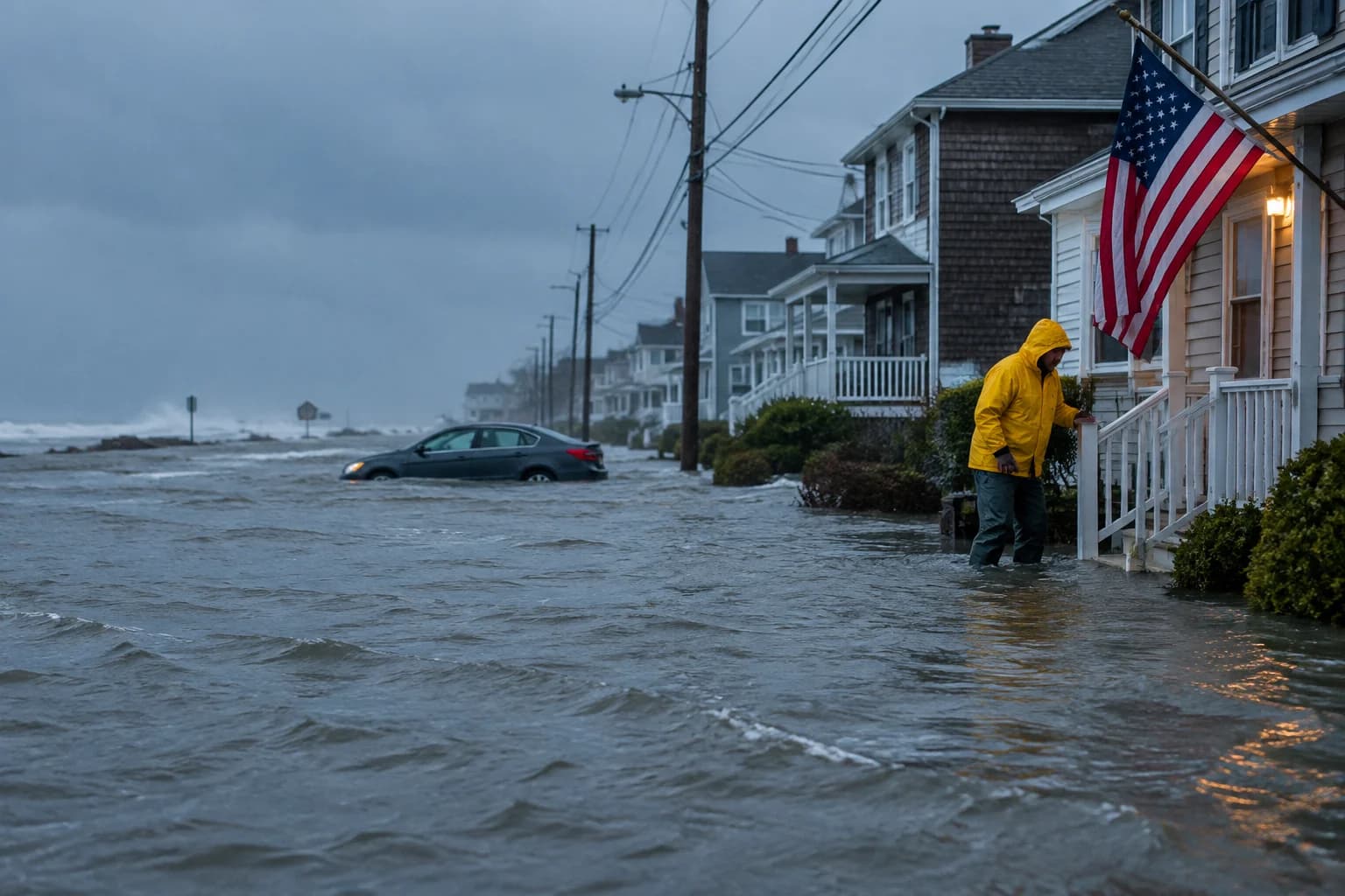 Daily Agent photo for: Nor’easter floods New Jersey streets as homes take in water