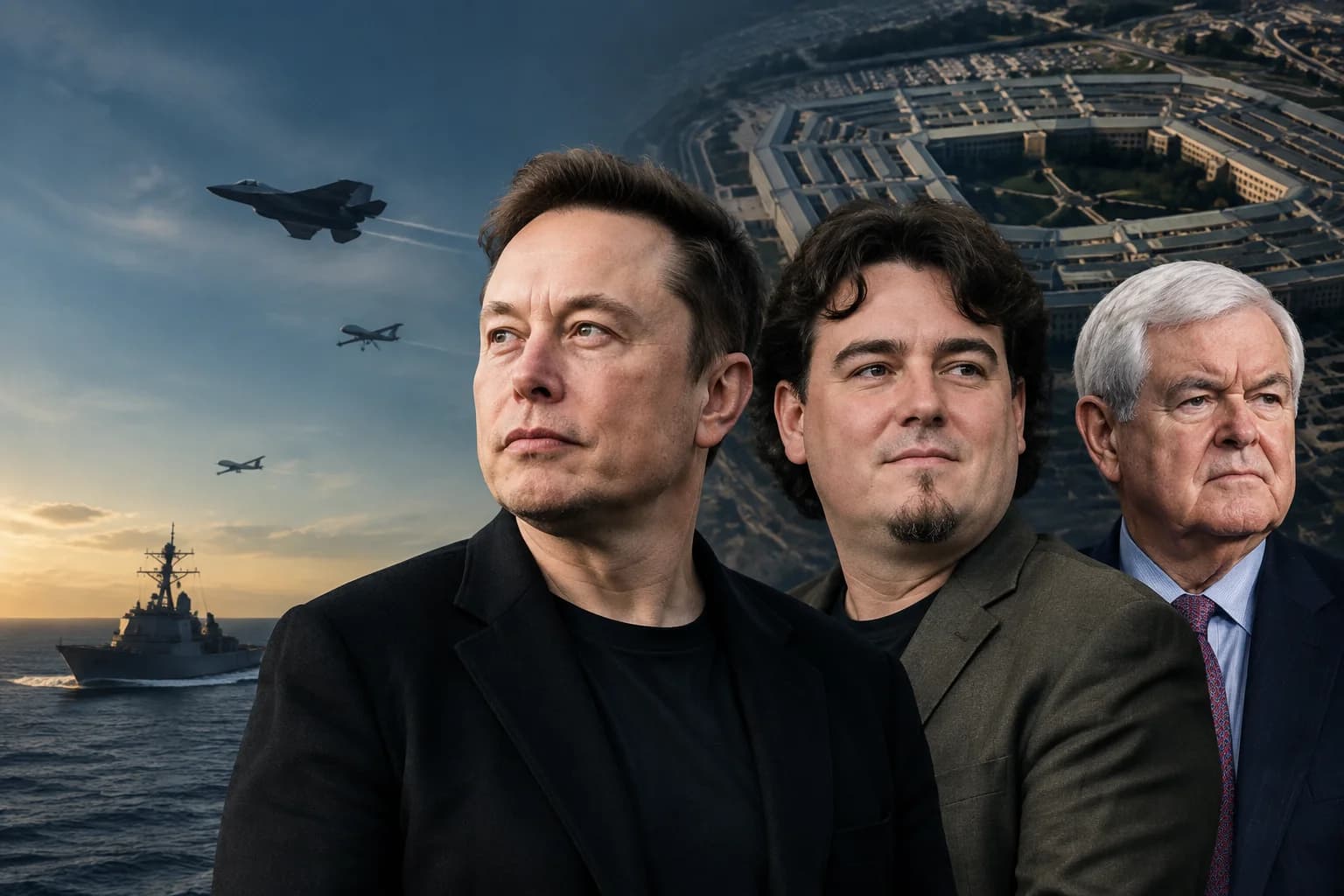 Daily Agent photo for: Pentagon gives Musk, Luckey and Gingrich future-war study