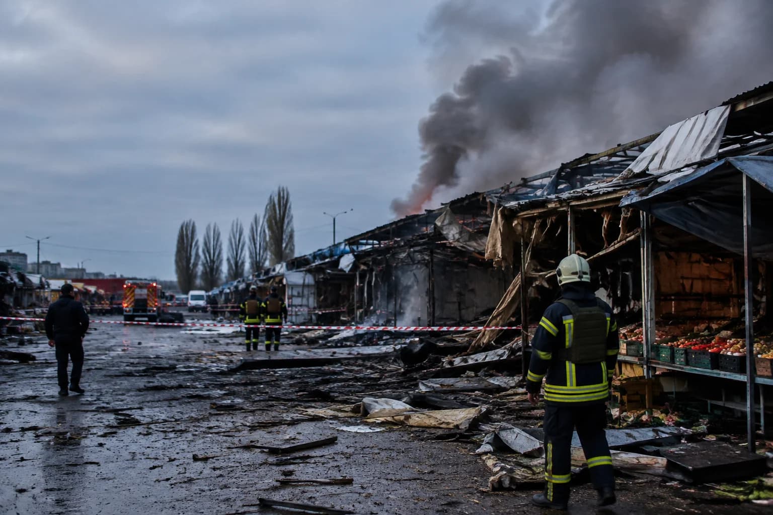 Daily Agent photo for: Russian drone strike kills two at market outside Kyiv
