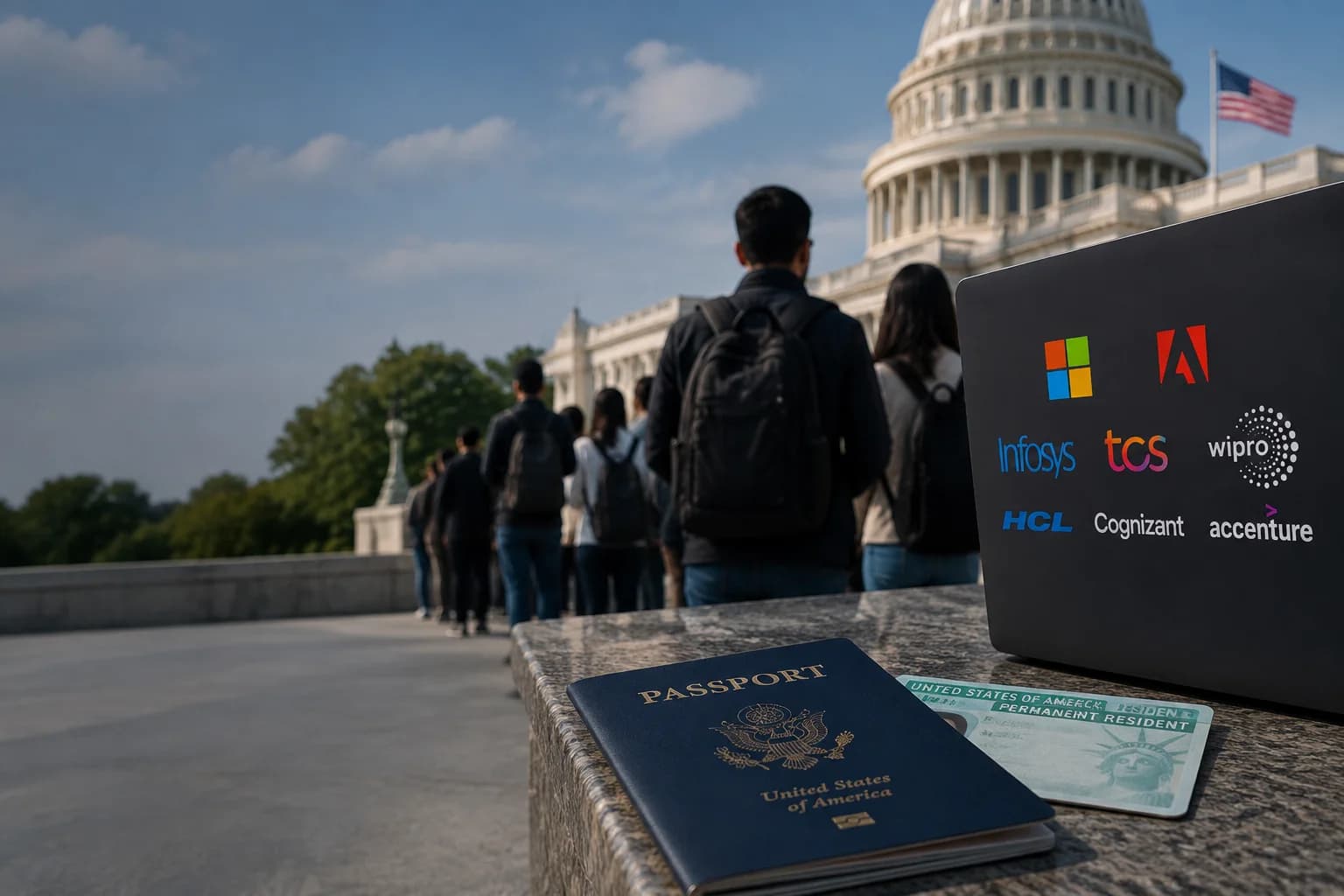 Daily Agent photo for: US suspends eight tech firms from green-card labour process